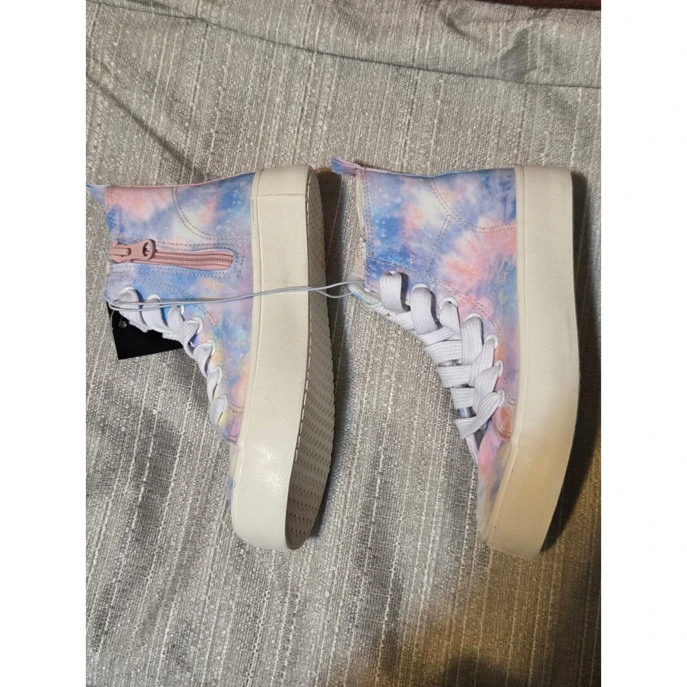 Art Class Kids Tie Dye High Top Sneakers Pastel Pink Blue White Size 13 NWT